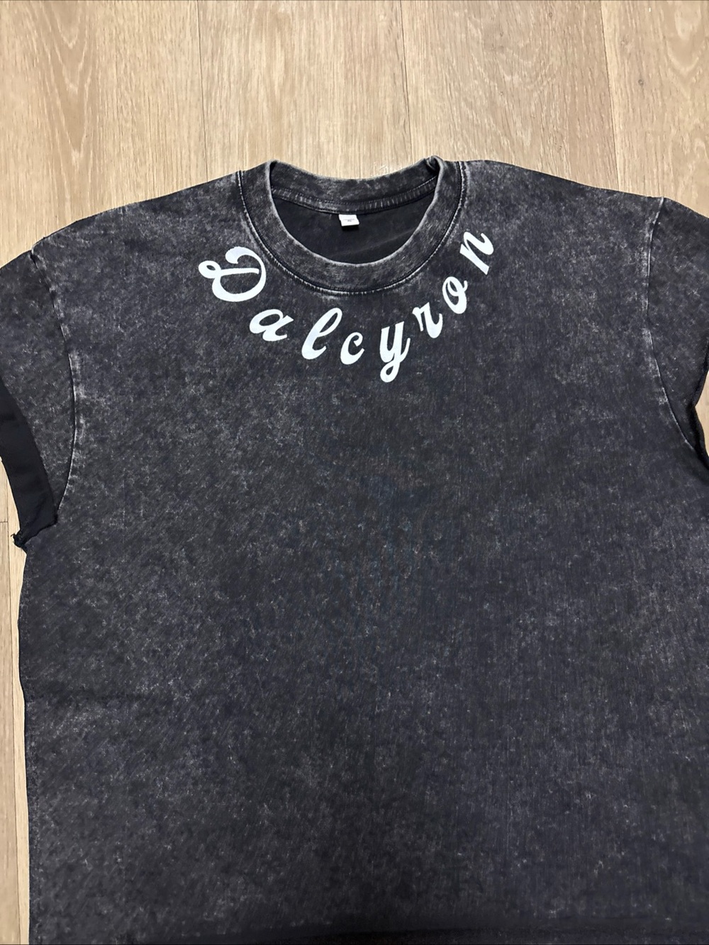 Black Mineral-Wash Kids Tee